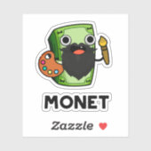 Sticker Monet Cute Artiste Argent Pun (Feuille)