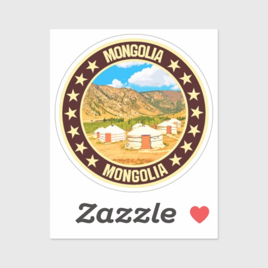 Sticker Mongolie (Feuille)