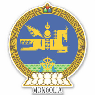 Sticker Mongolie Armoiries Nationales Patriotique