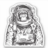 Sticker Monkey Astronaut (Devant)