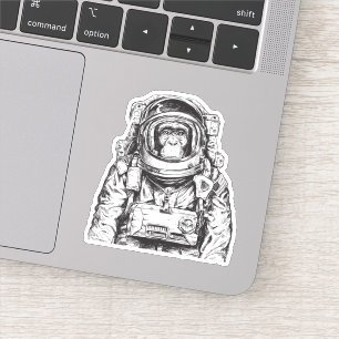 Sticker Monkey Astronaut