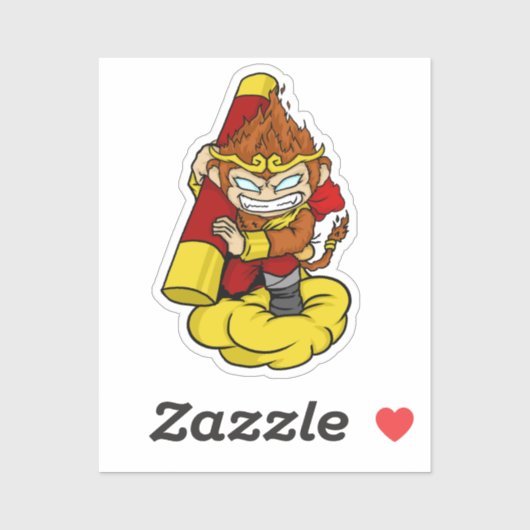 STICKER MONKEY KING SUN WUKONG (Feuille)