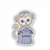 Sticker Monkey Princess (Devant)