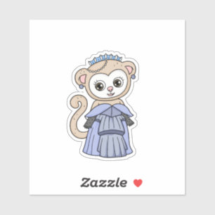 Sticker Monkey Princess