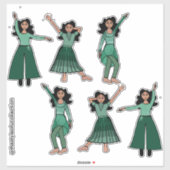 Sticker Monochrome Mint Dancer #2 (Feuille)