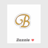 Sticker Monogram B Gold Luxury (Feuille)