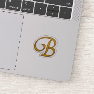 Sticker Monogram B Gold Luxury
