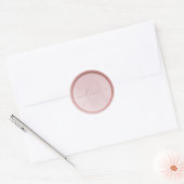Sticker Monogram Blush Metallic Wax Seal (Enveloppe)