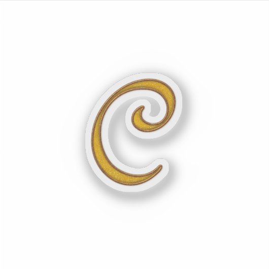 Sticker Monogram C Gold Luxury (Devant)