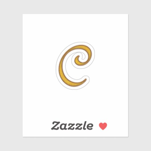 Sticker Monogram C Gold Luxury (Feuille)