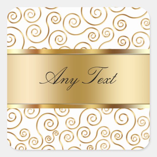 Sticker Monogram Classy Étiquette (Devant)