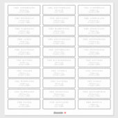 Sticker Monogram Crest classique Mariage élégant (Feuille)