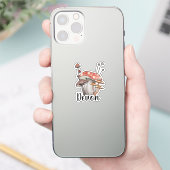 Sticker Monogram Cute Red Mushroom - Ajouter un autocollan (Téléphone)