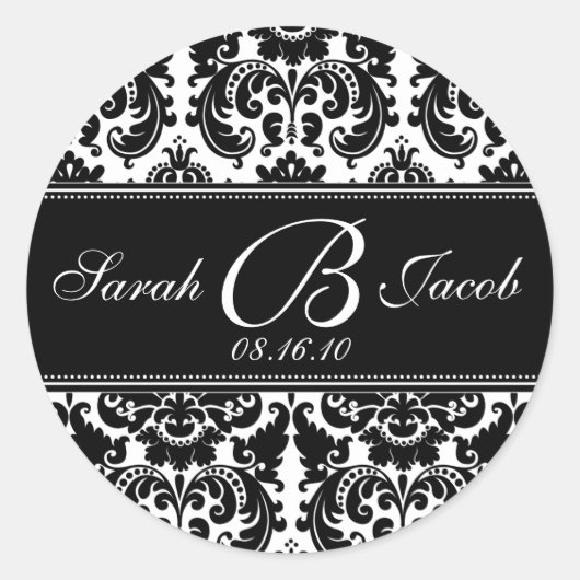 Sticker Monogram Damask - Customisez-le ! (Devant)