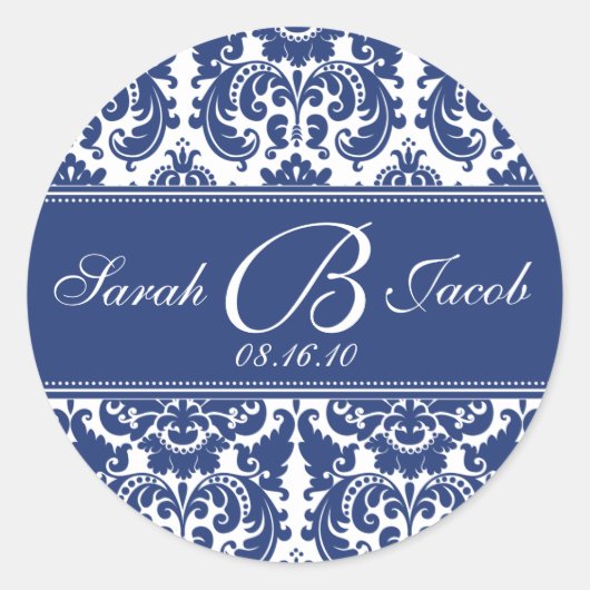 Sticker Monogram Damask - Customisez-le ! (Devant)