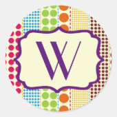 Sticker Monogram Dots Boho (Devant)