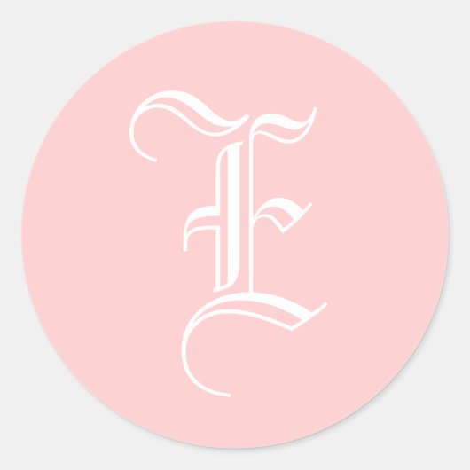 Sticker Monogram E mariage Ancien Style Anglais Ro (Devant)