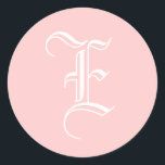 Sticker Monogram E mariage Ancien Style Anglais Ro<br><div class="desc">Sticker Monogram E Ancien style anglais</div>