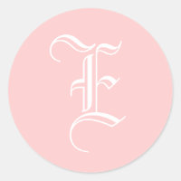 Sticker Monogram E mariage Ancien Style Anglais Ro