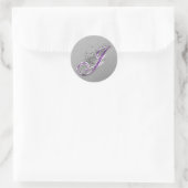 Sticker Monogram J pour Parties scintillant violet (Sac)