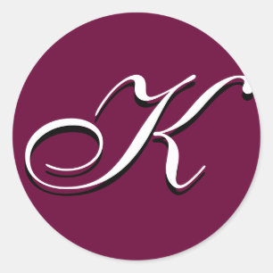 Sticker Monogram - "K" personnalisable