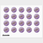 Sticker Monogram K pour Parties scintillant violet (Feuille)