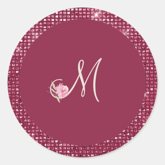Sticker Monogram Mariage Boysenberry (Devant)