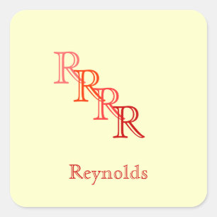 Sticker - Monogram met naam 2