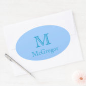Sticker - Monogram met naam 3 (Envelop)