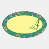 Sticker Monogram rose (Devant)