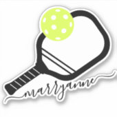 Sticker Monogram Script Pickleball Paddle (Devant)