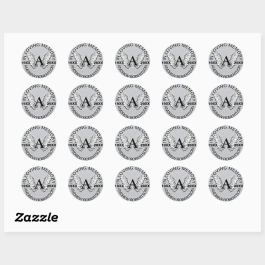 Sticker Monogram Silver (Feuille)