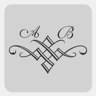 Sticker Monogram sur Grey