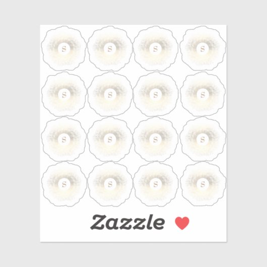 Sticker Monogramme à étincelles multi or (Feuille)