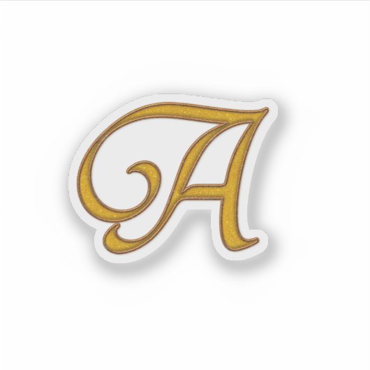 Sticker Monogramme A Gold Luxury (Devant)