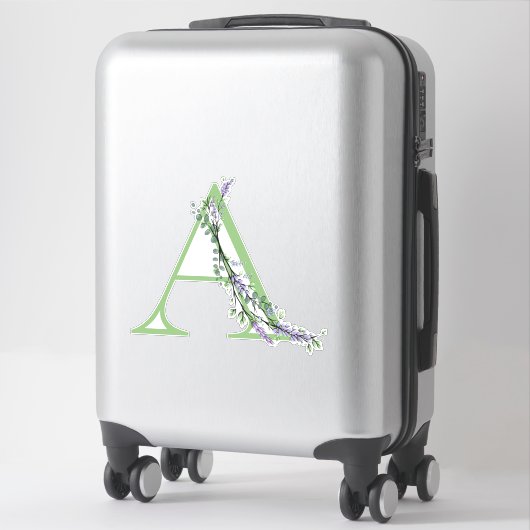 Sticker Monogramme A Lavande Eucalyptus (Sur valise)