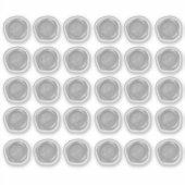 Sticker Monogramme Argent Faux Cire Sceau (Devant)