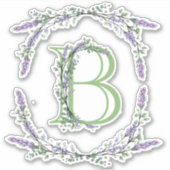 Sticker Monogramme B Lavande Eucalyptus (Devant)
