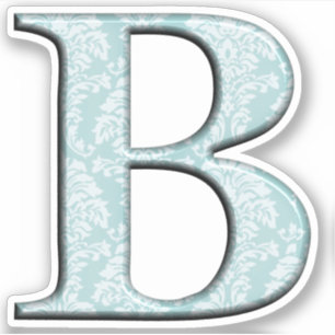 Sticker Monogramme B Sticule de découpe initiale de la mor