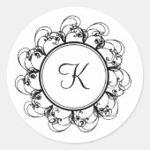 Sticker Monogramme (blanc) (Devant)