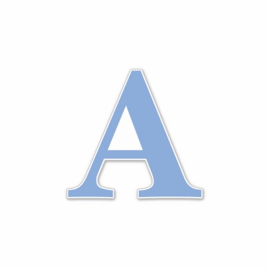 Sticker Monogramme bleu de Cornflower blanc initial Cuisin (Devant)
