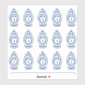 Sticker Monogramme Chinoiserie Chic GingerJar (Feuille)