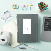 Sticker Monogramme Citation Vert Sauge Aventure Commence M (Couverture iPad)