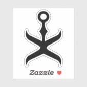Sticker Monogramme d'ancre de lettre X (Feuille)