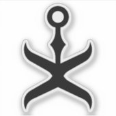 Sticker Monogramme d'ancre de lettre X (Devant)