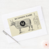 Sticker Monogramme de couverture de vache d'illust (Enveloppe)