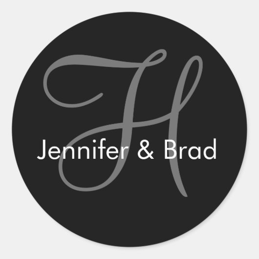 Sticker Monogramme de la chambre de Mariage person (Devant)