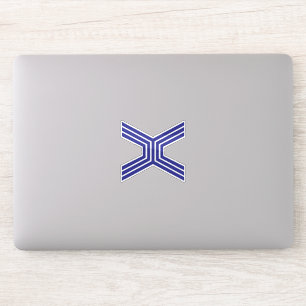 Sticker Monogramme de lettre élégant minimal X