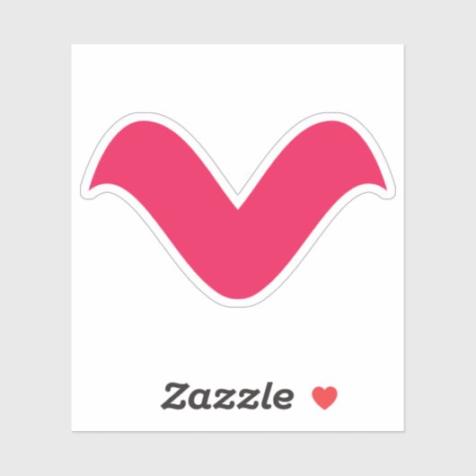 Sticker Monogramme de lettre V de luxe rose (Feuille)