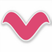 Sticker Monogramme de lettre V de luxe rose (Devant)